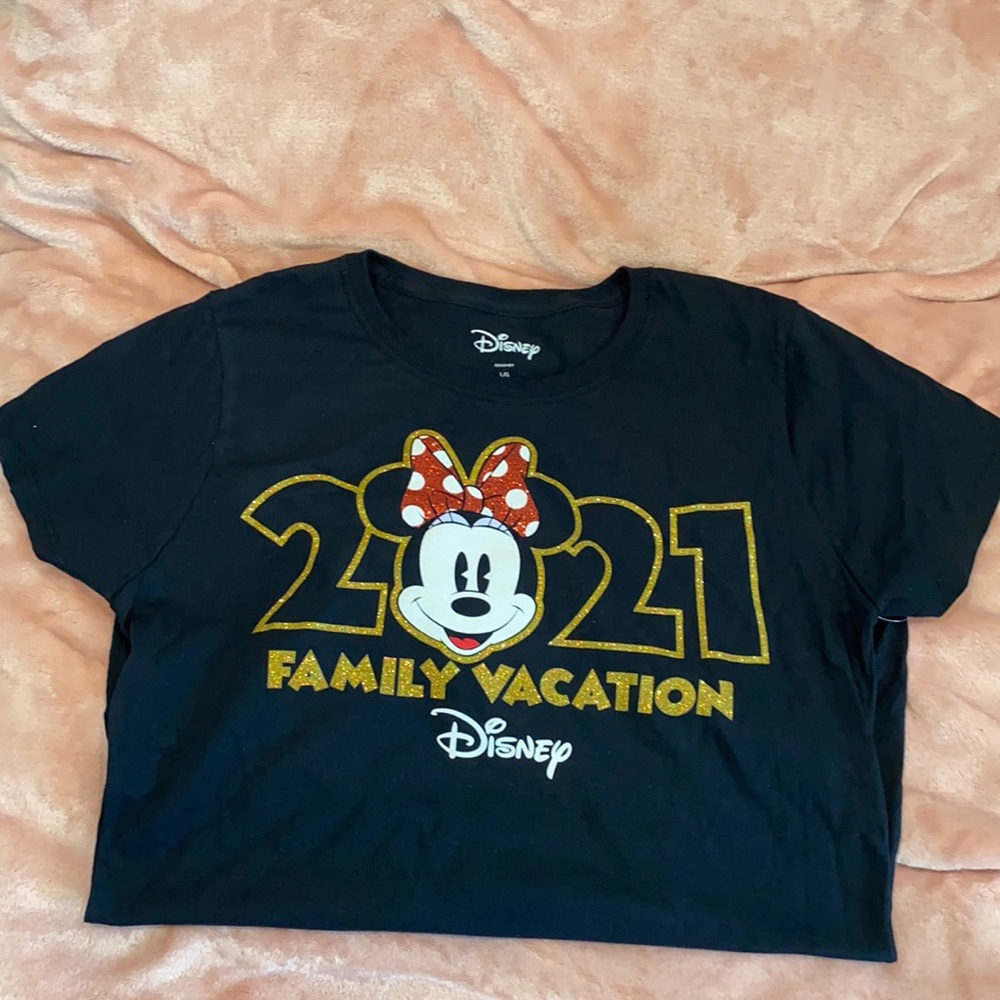 Disney 2021 Minnie Mouse top with glitter gold